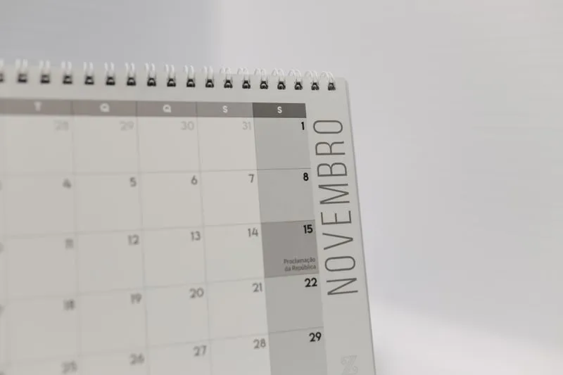 A learning timeline on a calendar
