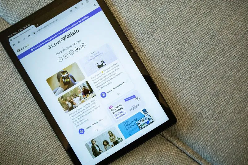 Digital marketing services displayed on a laptop screen