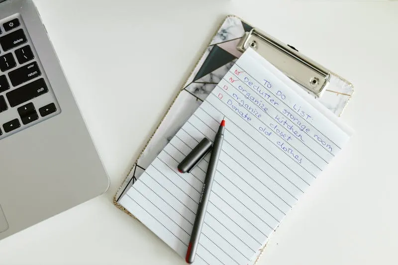 Person working through a step-by-step learning checklist on a laptop