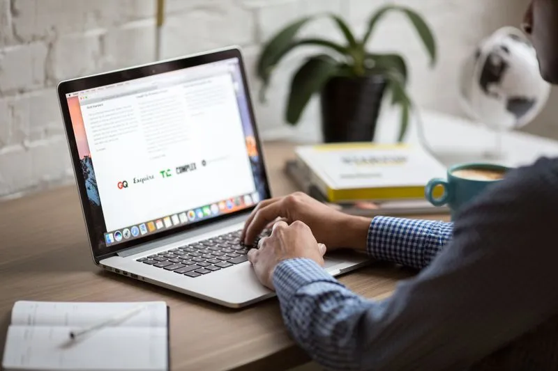 An email inbox open on a laptop