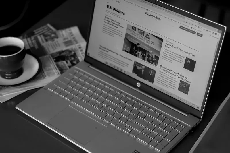 A Nigerian news publication website on a screen